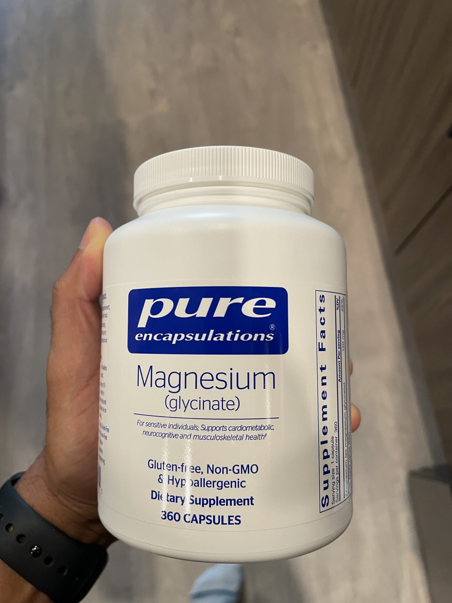 Pure Encapsulations Magnesium Glycinate Review Bottle